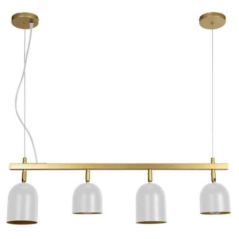 Pendant Lamp TOOLIGHT APP1030-4CP Gold White 4-light points E27 74x10x20-110cm
