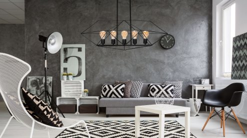 Pendant Lamp TOOLIGHT APP1037-5CP Black 5-light points E27 29x82x88cm