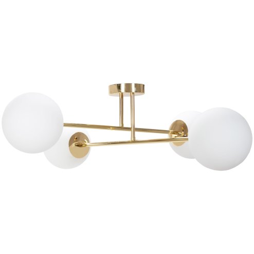Ceiling Lamp Chandelier TOOLIGHT APP1248-4Cp Gold Metal Glass E27 4-light points