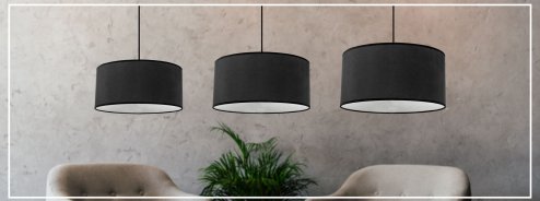 CEILING LAMP CHANDELIER TOOLIGHT APP623-1CP BLACK WHITE 40CM