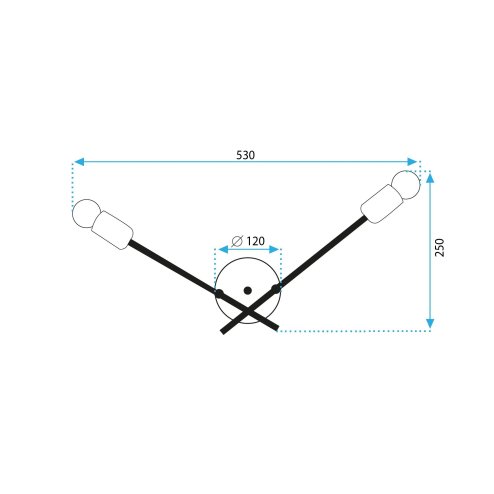 Wall Light Toolight APP1119-2W E27 black