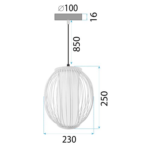 LAMP APP1634-1CP 25x23x25cm