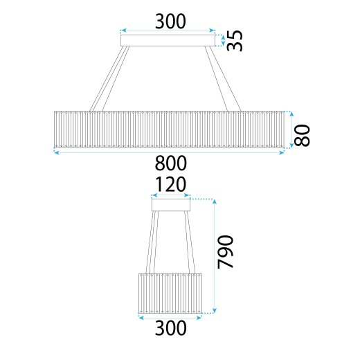 CEILING LAMP CHANDELIER TOOLIGHT LED APP1547-CP CHROME