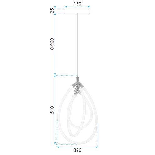 CEILING LAMP CHANDELIER TOOLIGHT LED G018-CP GOLD