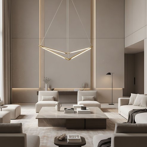 CEILING LAMP CHANDELIER TOOLIGHT APP1776-CP BRUSH GOLD LED