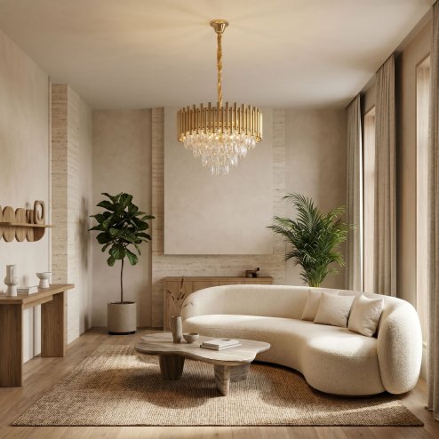 Ceiling Lamp Chandelier Toolight Swe103-Cp Gold