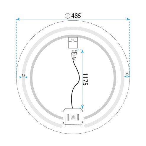 MIRROR REA MODERN 50 LED TRANSPARENT