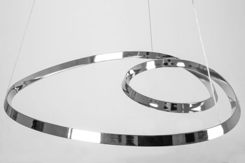 Pendant LED Lamp TOOLIGHT APP798-CP LOOP Chrome + remote control 1-light point 70W 61,5x63cm