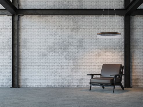 Pendant LED Lamp TOOLIGHT APP1191-CP 40cm Black Plastic 32W + remote control