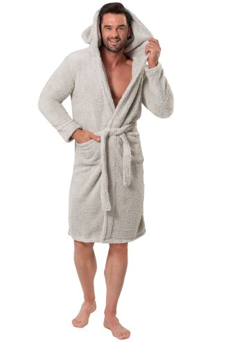 Bathrobe Teddy Grey Men S/M