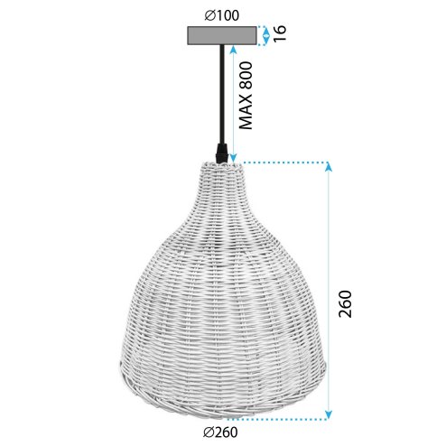 LAMP BOHO APP1645-1CP BEIGE