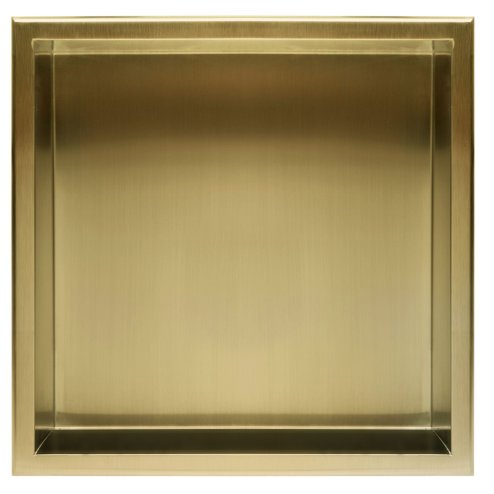 Built-in Stainless Steel Bathroom Shelf 30X30 Brushed Gold