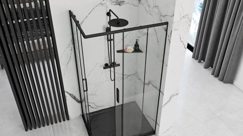 Bathroom Shelf Sf05 Black Matt