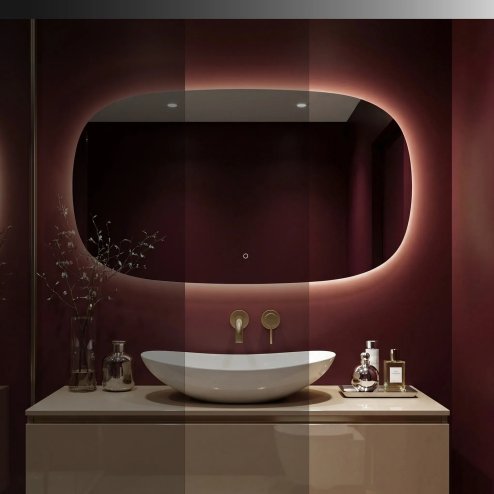 Mirror Rea Top-4 100X60 Led Transparent