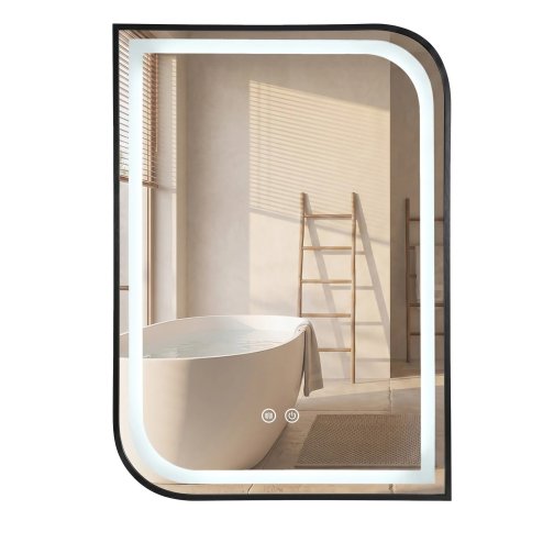 Mirror Rea Zone 70X50 Led Black