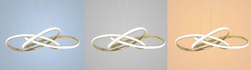 Pendant LED Lamp TOOLIGHT APP815-CP Modern NODE Gold + remote control 1-light point 70 W 60x60x13cm