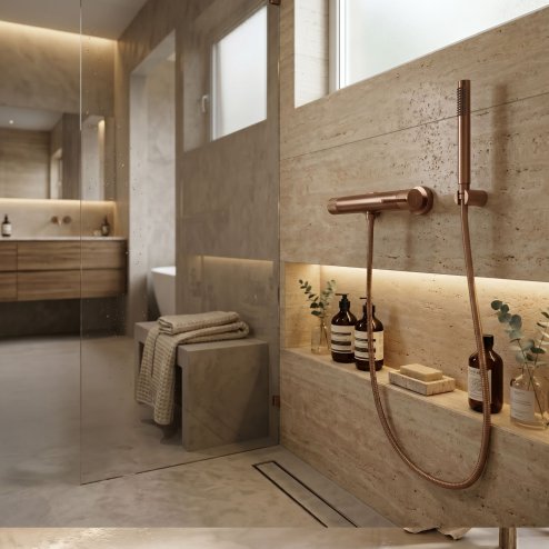 Shower Faucet Rea Venti Brush Copper