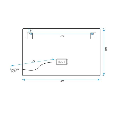 Bathroom LED Mirror REA P10407 80x60cm