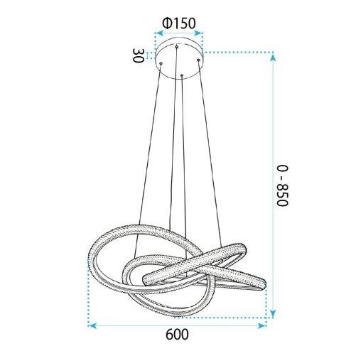 CEILING LAMP CHANDELIER REA G153-CP GOLD GOLD PLAFON