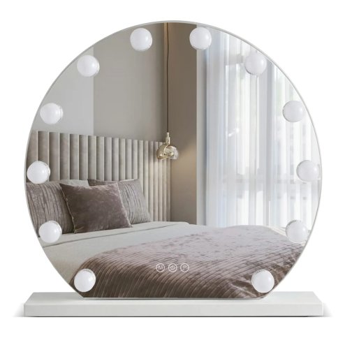 MIRROR REA HOLLYWOOD WHITE 50CM LED