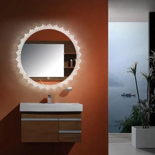 MIRROR REA LED BL807 60CM WHITE