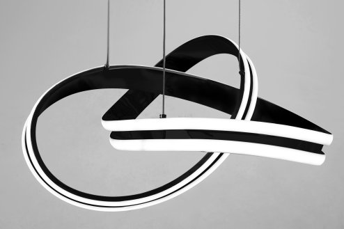 Pendant LED Lamp TOOLIGHT APP817-CP Modern Black + remote control 1-light point 100W 47x47x19cm