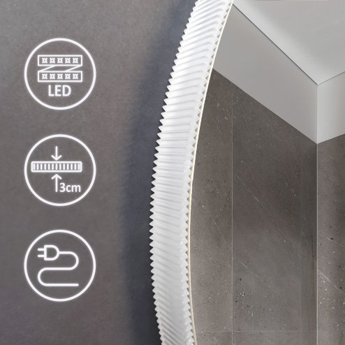 Mirror LED 80cm ROUND BLUETOOTH
