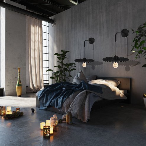 Wall lamp APP1355-1W BLACK 30 cm