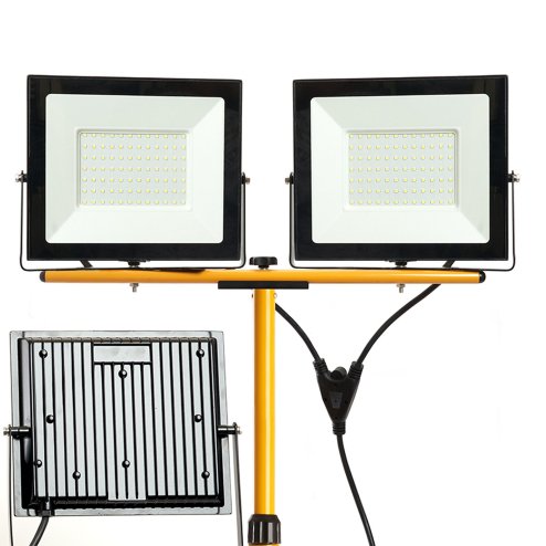 Construction LED halogen lamp on a stand RSL006-2x100N