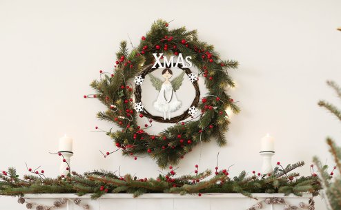 Round Christmas decoration 16 cm KL-21X15