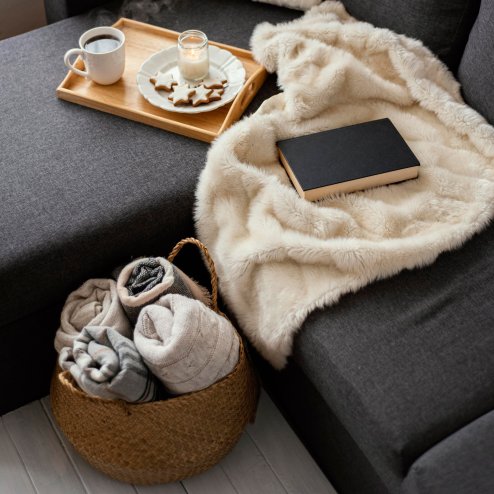 Natural boho-style basket YT21B-35