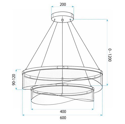 CEILING LAMP CHANDELIER REA G146-2CP GOLD