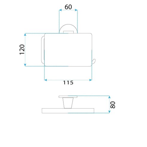 TOILET PAPER HOLDER REA 1608 ARISTO BRUSH COPPER