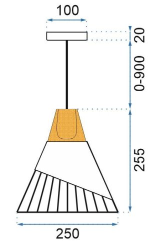 Pendant Lamp TOOLIGHT APP226-1CP Scandinave Metal 1-light point E27 25x25x28-118cm