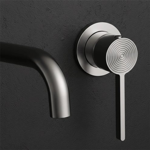 WALL MOUNTED BASIN FAUCET REA FOSTER BRUSH STEEL +BOX
