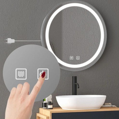 Mirror LED 80cm MMJ BRUSH SILVER