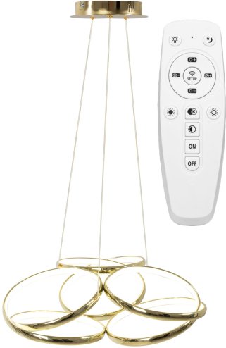 Pendant LED Lamp TOOLIGHT APP794-CP Modern Gold + remote control 3-light points 70W 54x54x26-89cm
