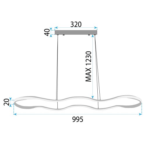 LED PENDANT LAMP TOOLIGHT LHJ028-CP 100 GOLD