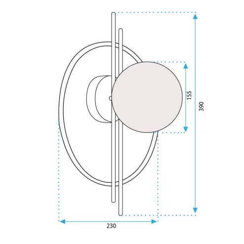 Wall Light Toolight APP1436-W E27 gold