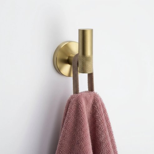 BATHROOM HOOK SET REA GRID BRUSH GOLD 4 PIECES
