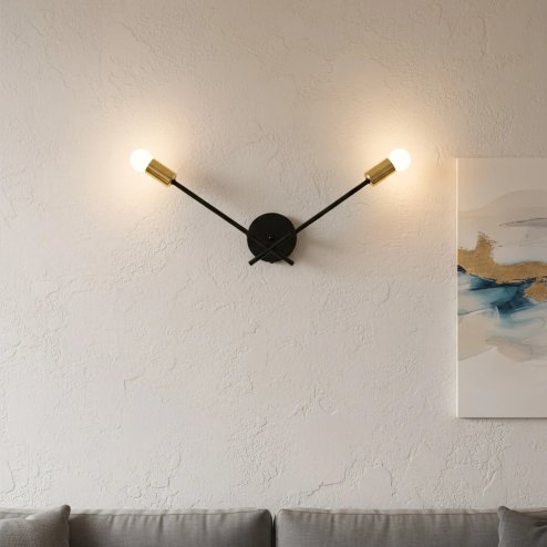 Wall Light Toolight APP1119-2W E27 black