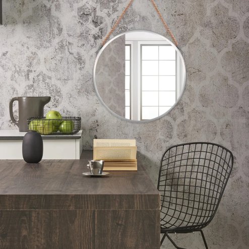 Mirror with Strap REA KLMH-0410S-1 40cm Silver