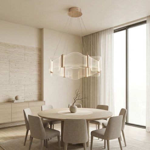 CEILING LAMP CHANDELIER REA G151-CP GOLD 60CM