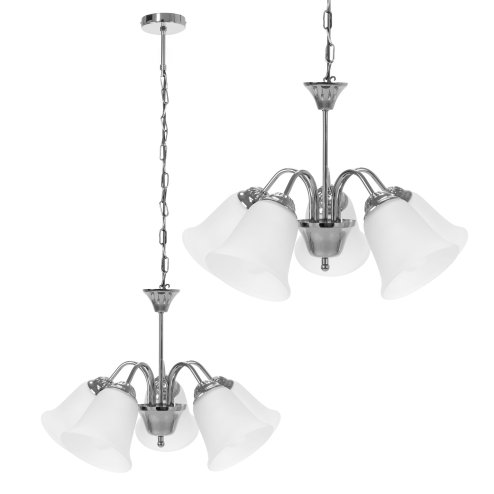Pendant Lamp TOOLIGHT APP960-5CP Vintage Chrome 5-light points E27 54x36cm