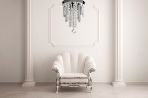 Ceiling Lamp Chandelier TOOLIGHT APP787-3C Cristal Round 3-light points G9 25x25x35Cm