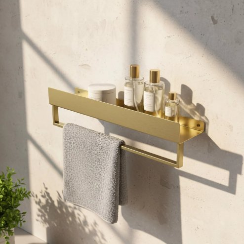 Bathroom Shelf Sf01 45Cm Brushed Gold
