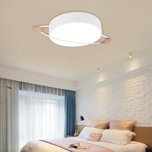 Ceiling Lamp Chandelier TOOLIGHT APP865-C Moon White Round 5-light points E27 30x8Cm