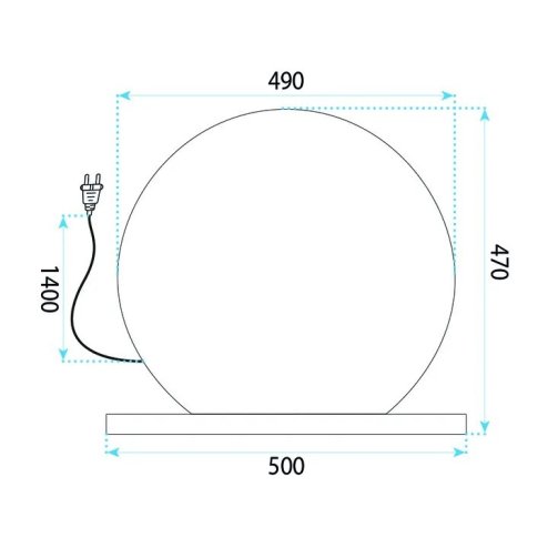 MIRROR REA HOLLYWOOD WHITE 50CM LED