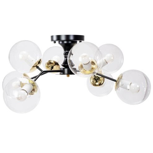Chandelier Toolight APP1135-8C Black Gold Glass Balls E27 8-light points