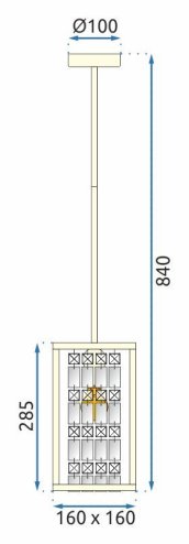 Pendant Lamp TOOLIGHT APP1111 PERPENDICULAIRE Metal Gold E27 1-light point